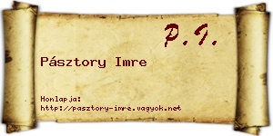 Pásztory Imre névjegykártya